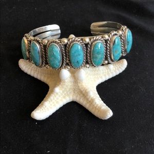 Vintage L.Bennett Navajo Sterling 925 bracelet 60s